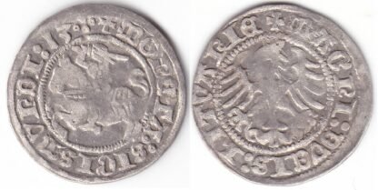 H41 AH. Žygimanto Senojo lietuviškas pusgrašis, 1513 m.