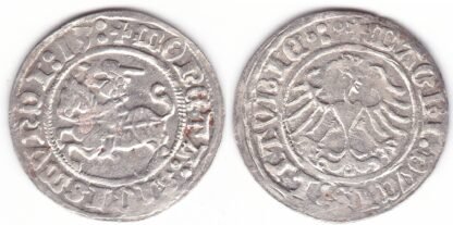 H41 X. Žygimanto Senojo lietuviškas pusgrašis, 1513 m. LITVNIE.