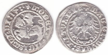H41 AA. Žygimanto Senojo lietuviškas pusgrašis, 1513 m.