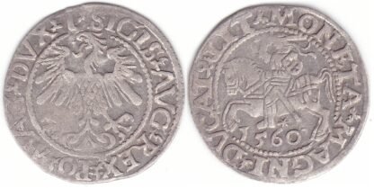 4SA93-24. Žygimanto Augusto lietuviškas pusgrašis, 1560 m. LIT