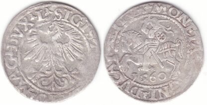 4SA95-24. Žygimanto Augusto lietuviškas pusgrašis, 1560 m.