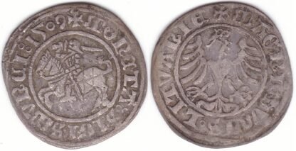H30 H. Žygimanto Senojo lietuviškas pusgrašis, 1509 m.