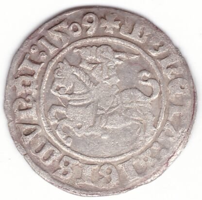 H33 J. Žygimanto Senojo lietuviškas pusgrašis, 1509 m. - Image 2