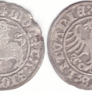 H36 D1. Žygimanto Senojo lietuviškas pusgrašis, 1510 m.