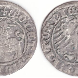 H36 J1. Žygimanto Senojo lietuviškas pusgrašis, 1510 m. LITWANIE