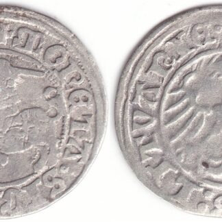 H38 E1. Žygimanto Senojo lietuviškas pusgrašis, 1510 m.