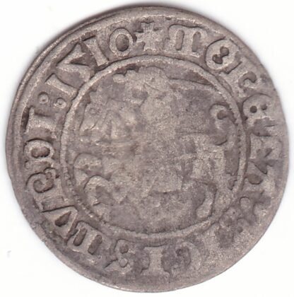 H38 E1. Žygimanto Senojo lietuviškas pusgrašis, 1510 m. - Image 2