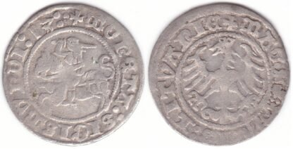 H41 AB. Žygimanto Senojo lietuviškas pusgrašis, 1513 m.