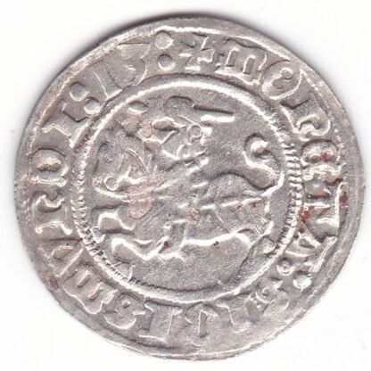H41 X. Žygimanto Senojo lietuviškas pusgrašis, 1513 m. LITVNIE. - Image 2