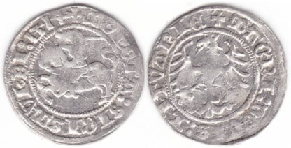H43 A. Žygimanto Senojo lietuviškas pusgrašis, 1514 m.