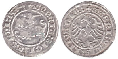 H43 E2. Žygimanto Senojo lietuviškas pusgrašis, 1514 m.