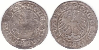H43 P. Žygimanto Senojo lietuviškas pusgrašis, 1514 m.
