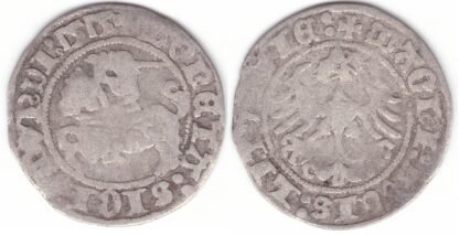 H44 B. Žygimanto Senojo lietuviškas pusgrašis, 1515 m.