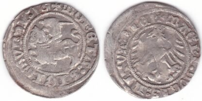 H46 I. Žygimanto Senojo lietuviškas pusgrašis, 1516 m.