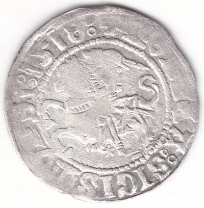 H54 D. Žygimanto Senojo lietuviškas pusgrašis, 1518 m. MONTEA. - Image 2