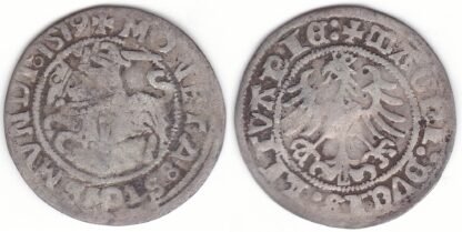 H58 A. Žygimanto Senojo lietuviškas pusgrašis, 1519 m. Ren/got.