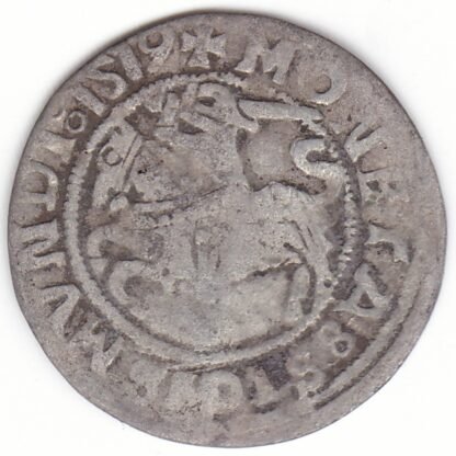 H58 A. Žygimanto Senojo lietuviškas pusgrašis, 1519 m. Ren/got. - Image 2