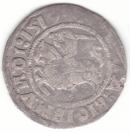 H60 A. Žygimanto Senojo lietuviškas pusgrašis, 1519 m. Ren/got. - Image 2
