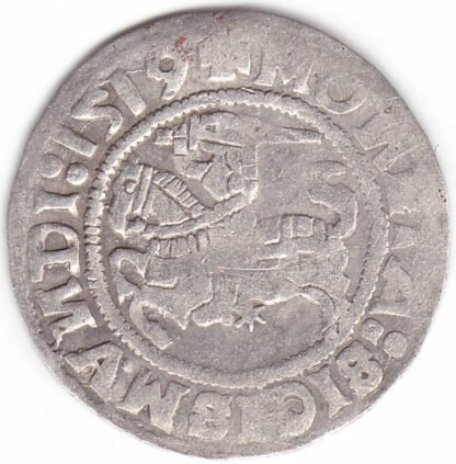 H60 A. Žygimanto Senojo lietuviškas pusgrašis, 1519 m. - Image 2