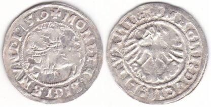 H62 A1. Žygimanto Senojo lietuviškas pusgrašis, 1519 m.