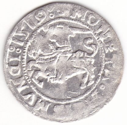 H62 E. Žygimanto Senojo lietuviškas pusgrašis, 1519 m. Veidrodinė D. - Image 2