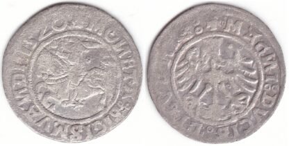 H74 A1. Žygimanto Senojo lietuviškas pusgrašis, 1520 m.