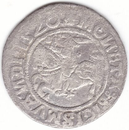 H74 A1. Žygimanto Senojo lietuviškas pusgrašis, 1520 m. - Image 2