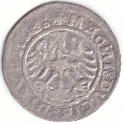H74 A1. Žygimanto Senojo lietuviškas pusgrašis, 1520 m. - Image 3