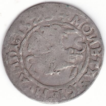 H74 F. Žygimanto Senojo lietuviškas pusgrašis, 1520 m. MAGИ. - Image 2