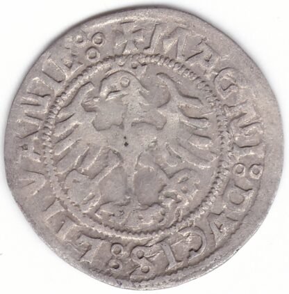 H78 G. Žygimanto Senojo lietuviškas pusgrašis. 1521 m. SIGISMVND. - Image 3