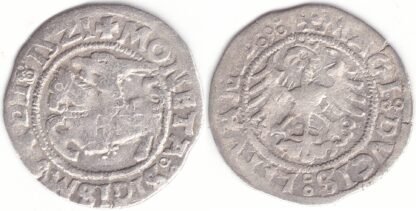 H79 AC. Žygimanto Senojo lietuviškas pusgrašis, 1521 m. MAGI
