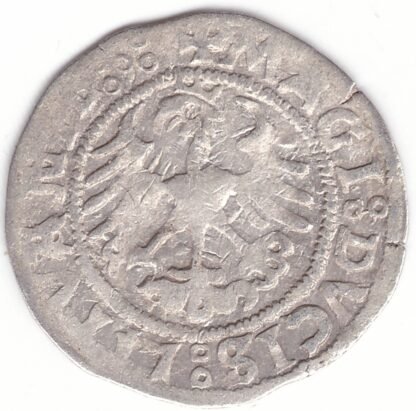H79 AC. Žygimanto Senojo lietuviškas pusgrašis, 1521 m. MAGI - Image 3