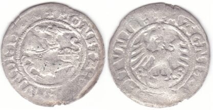 H79 AS. Žygimanto Senojo lietuviškas pusgrašis, 1521 m. LITVNIE.
