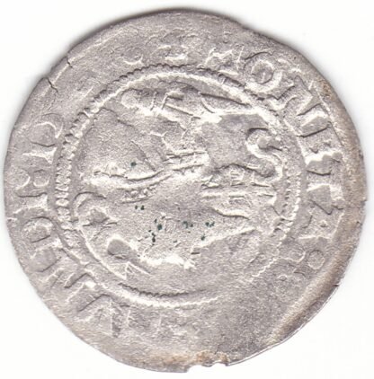 H79 AS. Žygimanto Senojo lietuviškas pusgrašis, 1521 m. LITVNIE. - Image 2