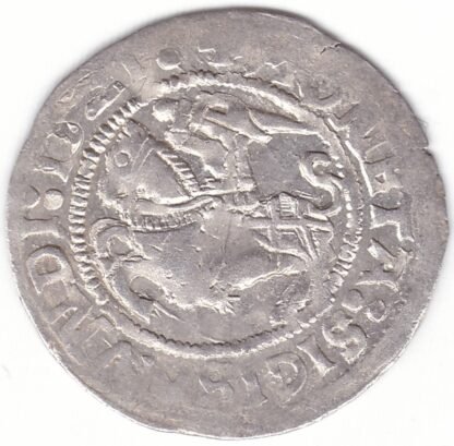 H79 AS. Žygimanto Senojo lietuviškas pusgrašis, 1521 m. LITVNIE - Image 2