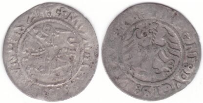 H79 AW. Žygimanto Senojo lietuviškas pusgrašis, 1521 m. SIGISMVND
