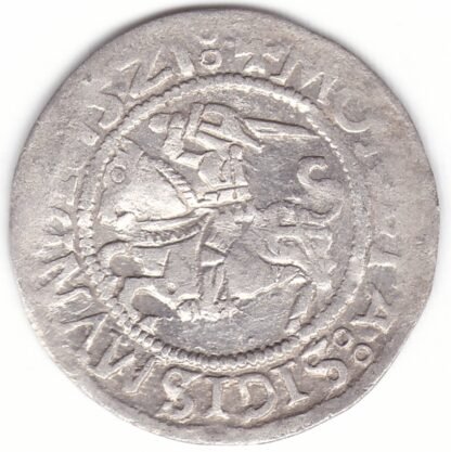 H79 BA2. Žygimanto Senojo lietuviškas pusgrašis, 1521 m. - Image 2