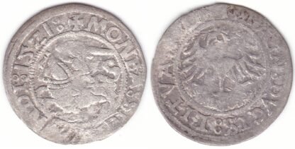 H79 BD. Žygimanto Senojo lietuviškas pusgrašis, 1521 m. MONEA/MAGN.
