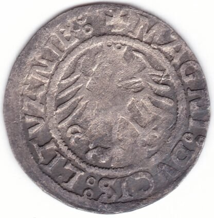 H79 BQ. Žygimanto Senojo lietuviškas pusgrašis, 1521 m. - Image 3