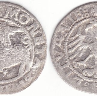 H79 F. Žygimanto Senojo lietuviškas pusgrašis, 1521 m. IŠ KNYGOS.