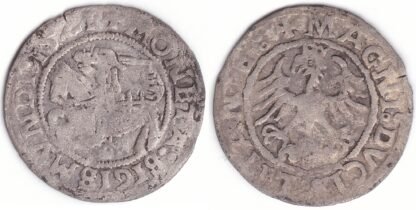 H79 I. Žygimanto Senojo lietuviškas pusgrašis, 1521 m. LITANIE