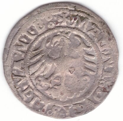 H79 M. Žygimanto Senojo lietuviškas pusgrašis, 1521 m. SIGISMVNIDI - Image 3