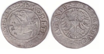 H81 A1. Žygimanto Senojo lietuviškas pusgrašis, 1522 m.