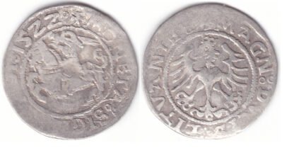 H82 C. Žygimanto Senojo lietuviškas pusgrašis, 1522 m. MAGN.
