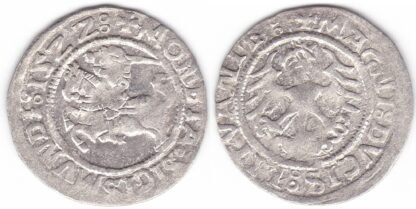 H83 E. Žygimanto Senojo lietuviškas pusgrašis, 1522 m.