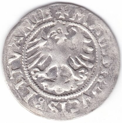 H85 A1. Žygimanto Senojo lietuviškas pusgrašis, 1523 m. - Image 3