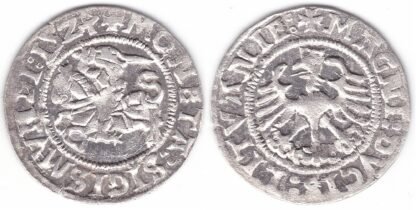 H93 I. Žygimanto Senojo lietuviškas pusgrašis, 1524 m.
