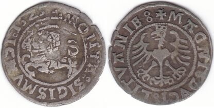H94 H. Žygimanto Senojo lietuviškas pusgrašis, 1525 m. DVCI.