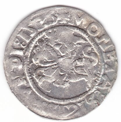 H95 D1. Žygimanto Senojo lietuviškas pusgrašis, 1526 m. SICISMVNDI. - Image 2