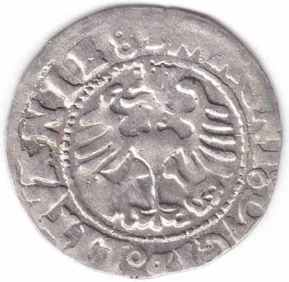 H95 D1. Žygimanto Senojo lietuviškas pusgrašis, 1526 m. SICISMVNDI. - Image 3